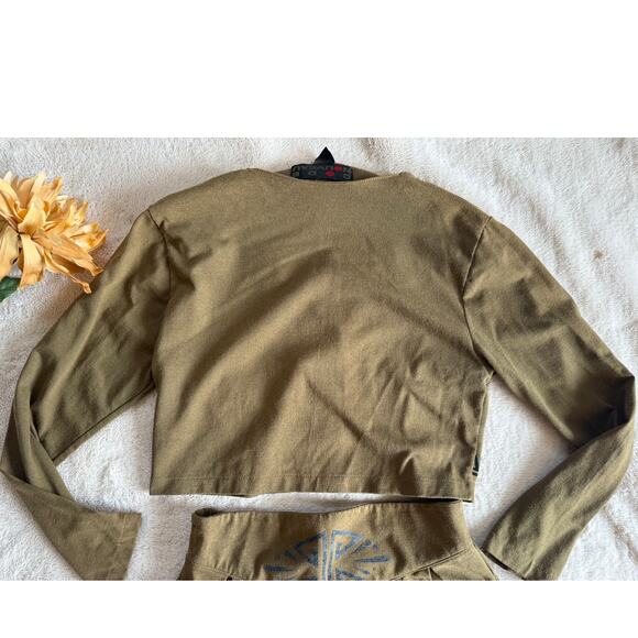 Vintage Code Nouveau 2 Pc Green Outfit Size Small 90's - Picture 8 of 9